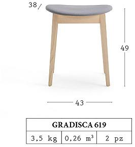Billiani Табурет из бука Gradisca 619 - Вид №3