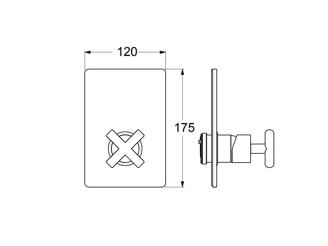 Однорычажный встраиваемый смеситель для душа GUGLIELMI RUBINETTERIE Вера ARCH-00071307 - Вид №2