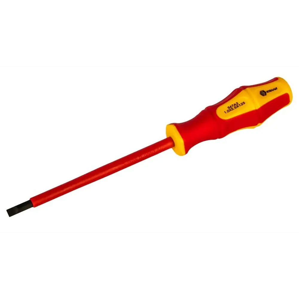 Отвертка прямая Кобальт 646-454 SL5.5x125 мм с магнитным наконечником 89406937 STLM-1569085