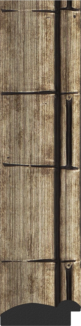 BY 6307 Зеркало напольное с гравировкой в багетной раме - серебряный бамбук 73 mm EVOFORM Exclusive-G floor - Вид №3