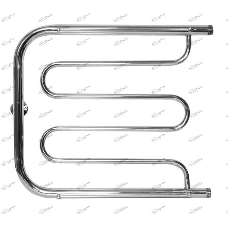 Полотенцесушитель водяной Aquanet Лира ПМ-1 600x700, с 2 полками 00184248