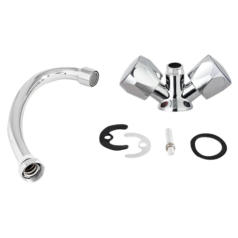 Смеситель для раковины Киров двухвентильный цвет хром Santreyd STLM-2100191 - Вид №1