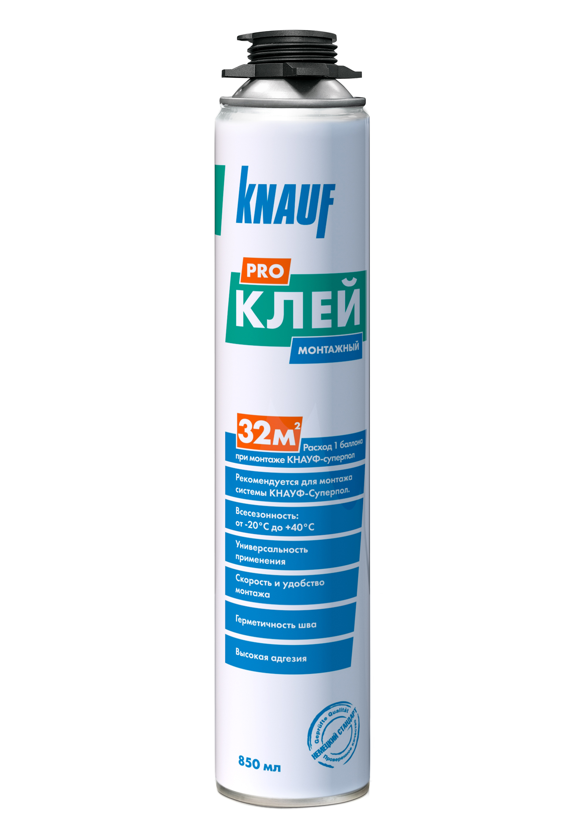 84317790 Клей-пена Pro Монтажный 32 м² 850 мл STLM-0048434 KNAUF 