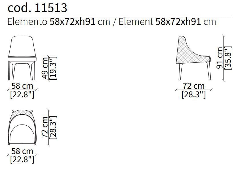 Тканевое кресло Vittoria Frigerio Poggi ARCH-00037270 - Вид №4