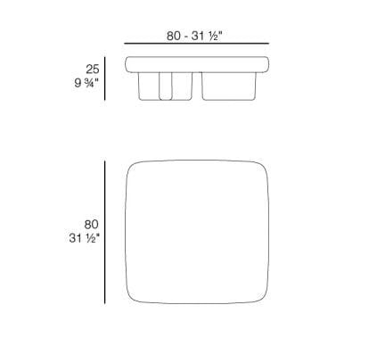 Квадратный низкий садовый столик Vondom Milos ARCH-00126784 - Вид №6