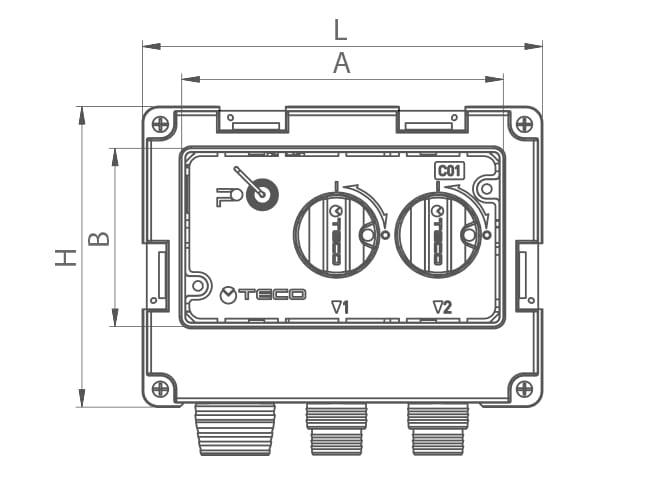 Двухпозиционный газовый коллектор с несколькими отсеками TECO ARCH-00056607 - Вид №7