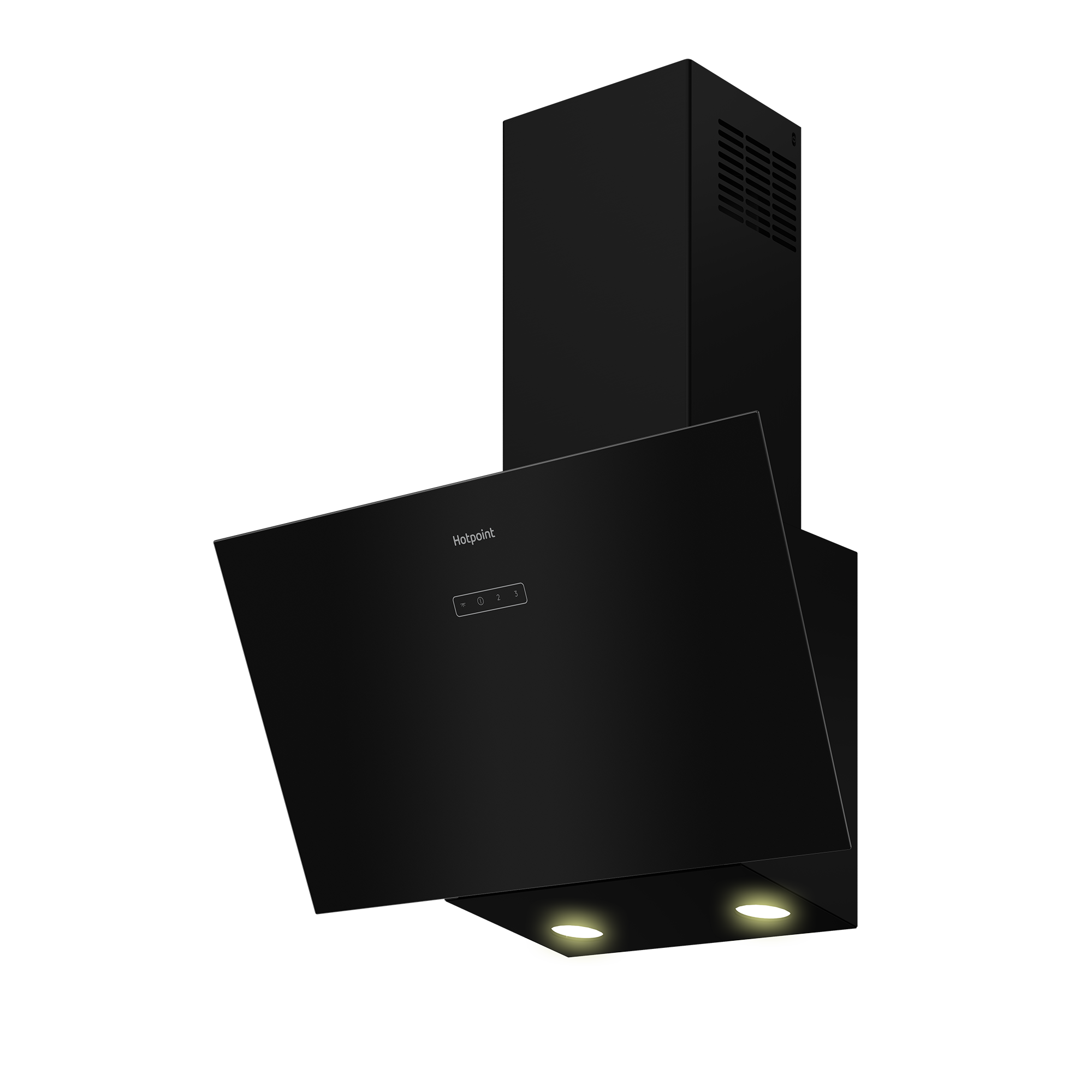 9106743 Вытяжка наклонная Hotpoint HPHV 63LT BL черный/черный STDN-0124628 - Вид №1