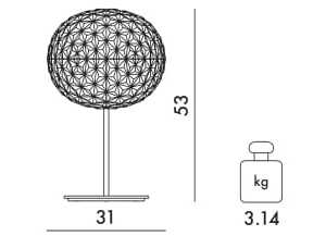 Светодиодная настольная лампа из инженерного пластика Kartell Planet ARCH-00065305 - Вид №16