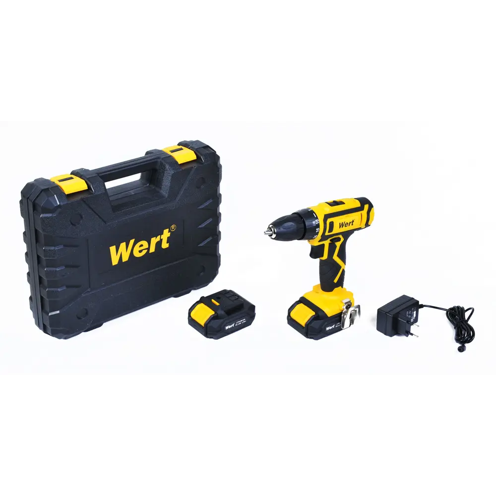 Дрель-шуруповерт аккумуляторная Wert CD 12-2TLi, 12 В Li-ion 2x1.5 Ач STLM-2000642 - Вид №1