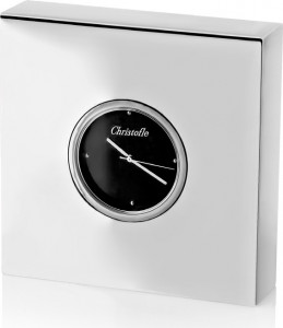 97844 Christofle Часы настольные "Бюро" (посереб.) Посеребрение