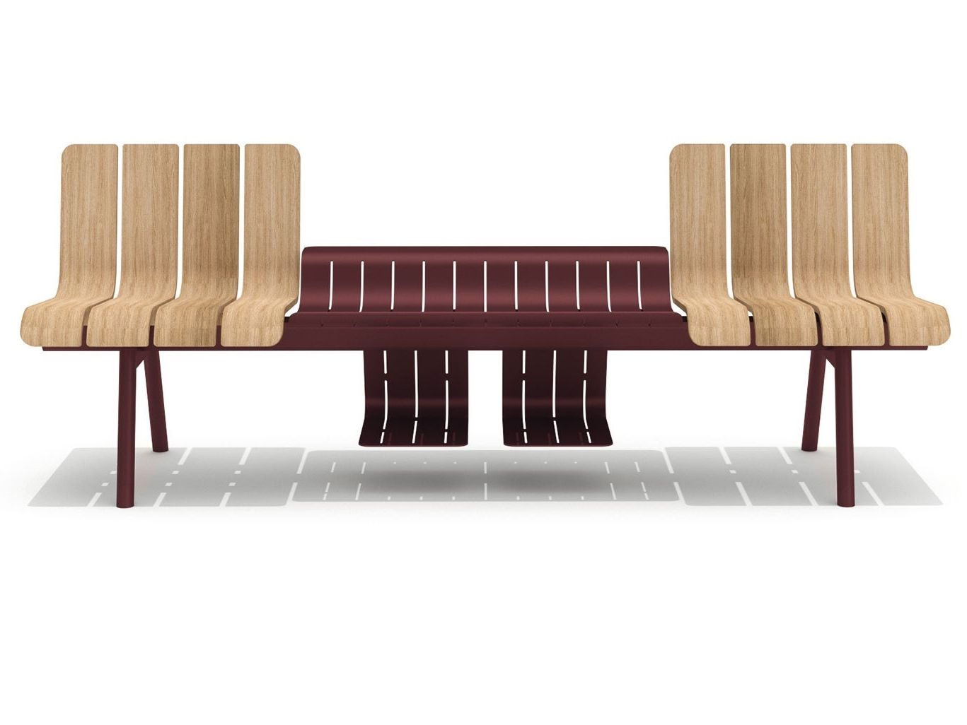 Алюминиевая и деревянная скамья со спинкой Ethimo Ace ARCH-00122616 - Вид №33