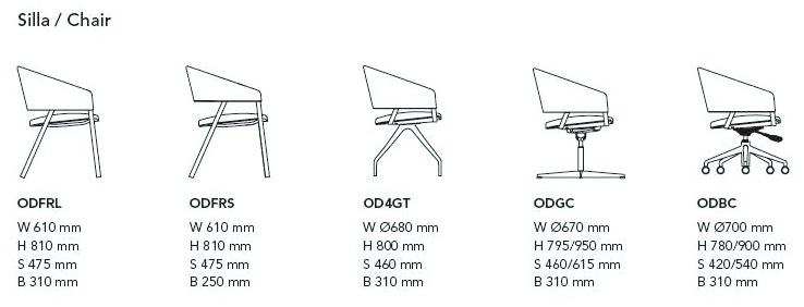 Mobboli Поворотное рабочее кресло с 5-спицевыми подлокотниками Odei Odgc / odbc - Вид №2
