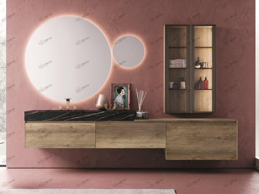 NOVELLO Подвесная тумба под умывальник из HPL с ящиками Calix xl sun-id-1378485