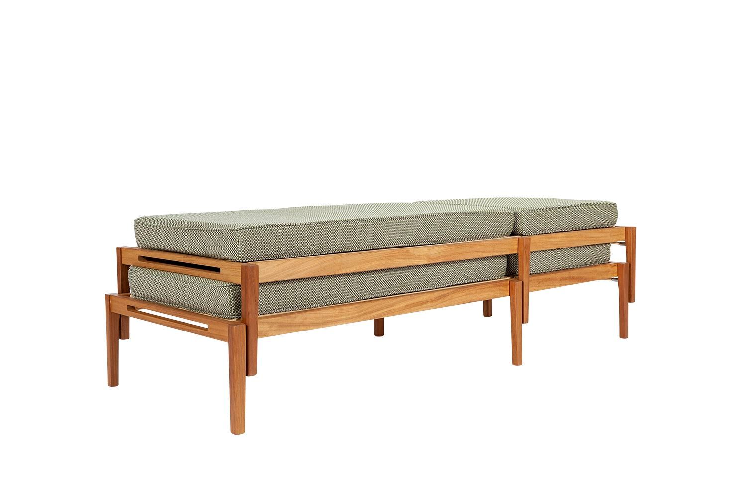 Садовая кровать с откидывающейся спинкой в ироко Rever Panarea ARCH-00129081 - Вид №1