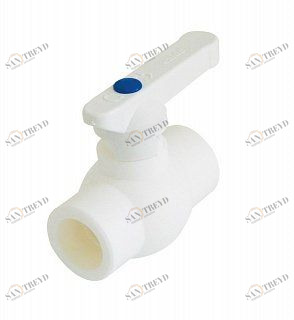 Кран шаровый KALDE D50 с рычагом белый 3242VLB500003