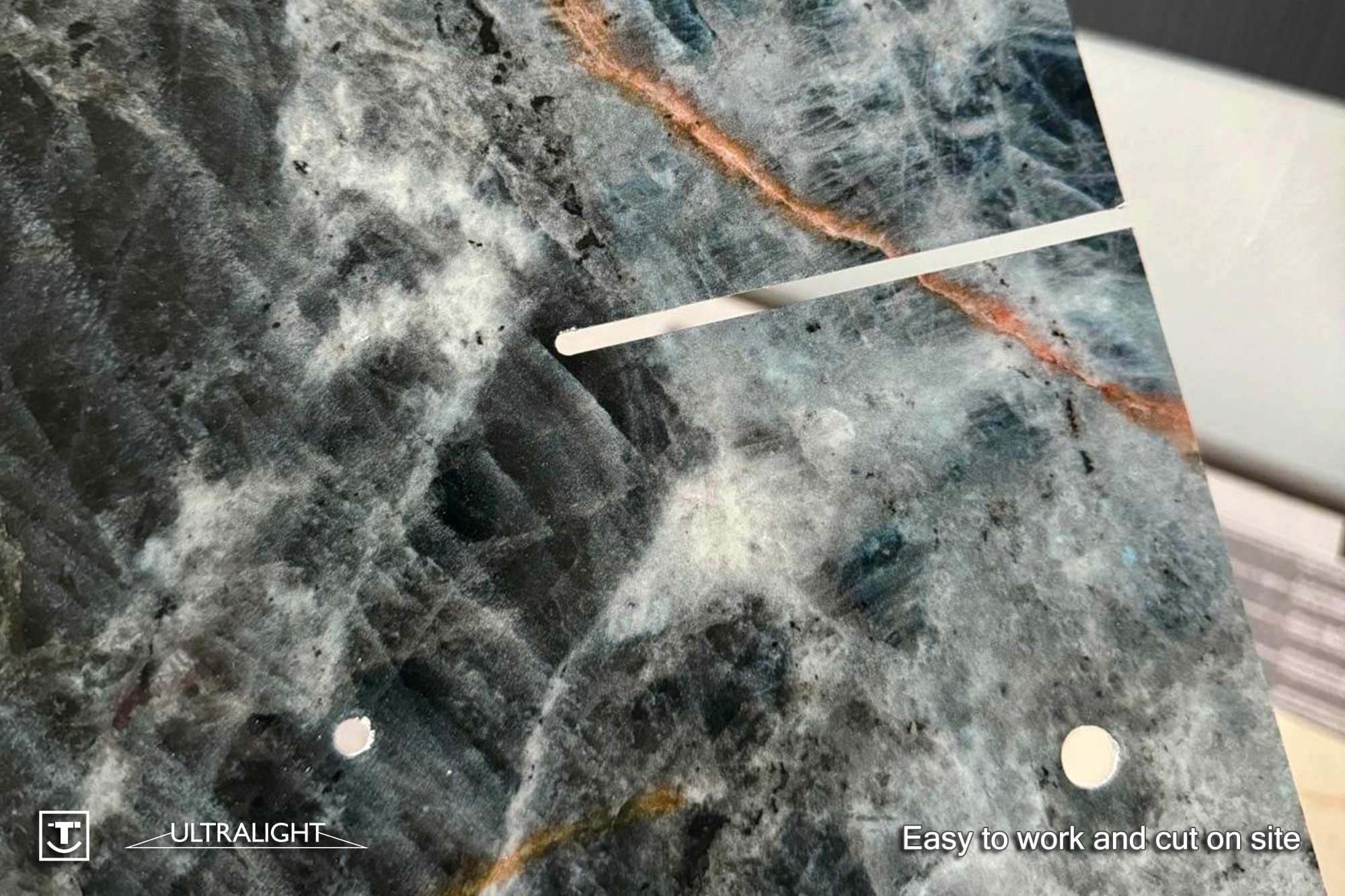 Ультратонкая алюминиевая декоративная панель Tecnografica WAVY STRIPES ARCH-00087370 - Вид №17