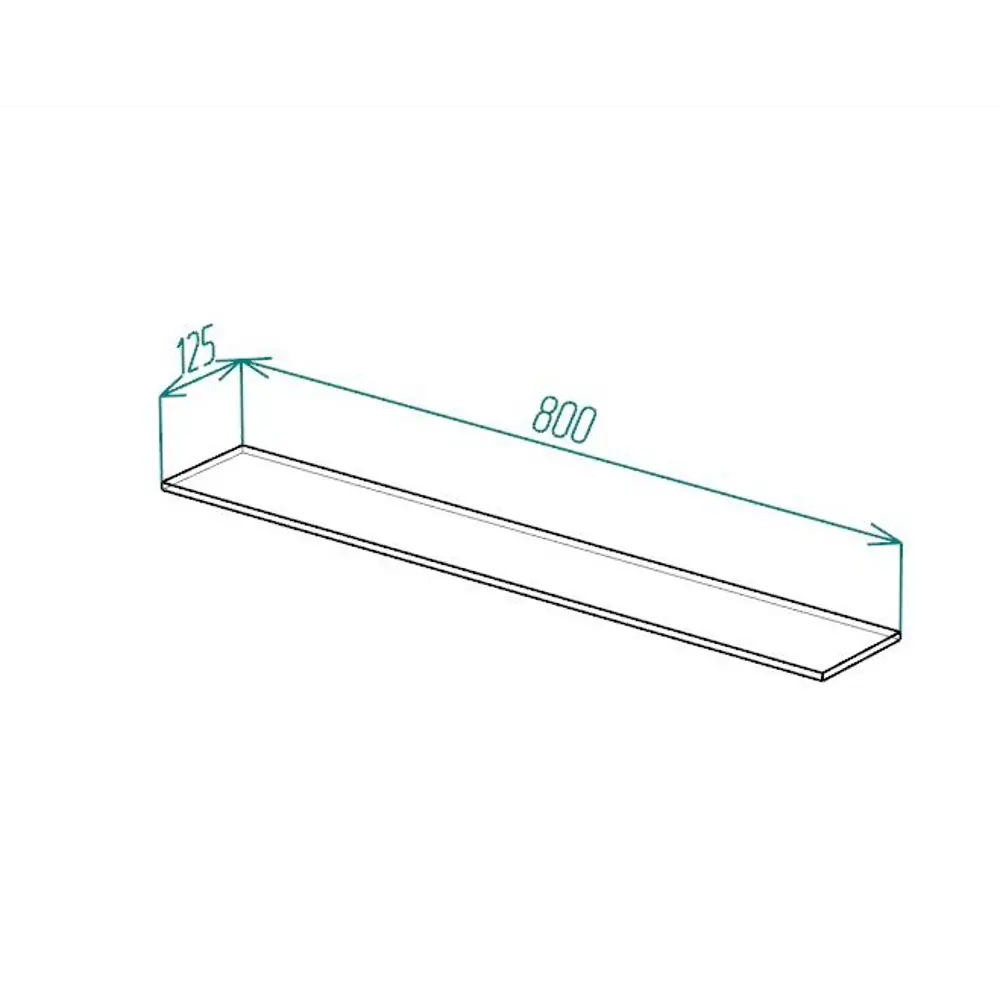 Полка для ванной Турин 80F стеклянная 12.5x80 см 86142943 STLM-2039261 Santreyd - Вид №4