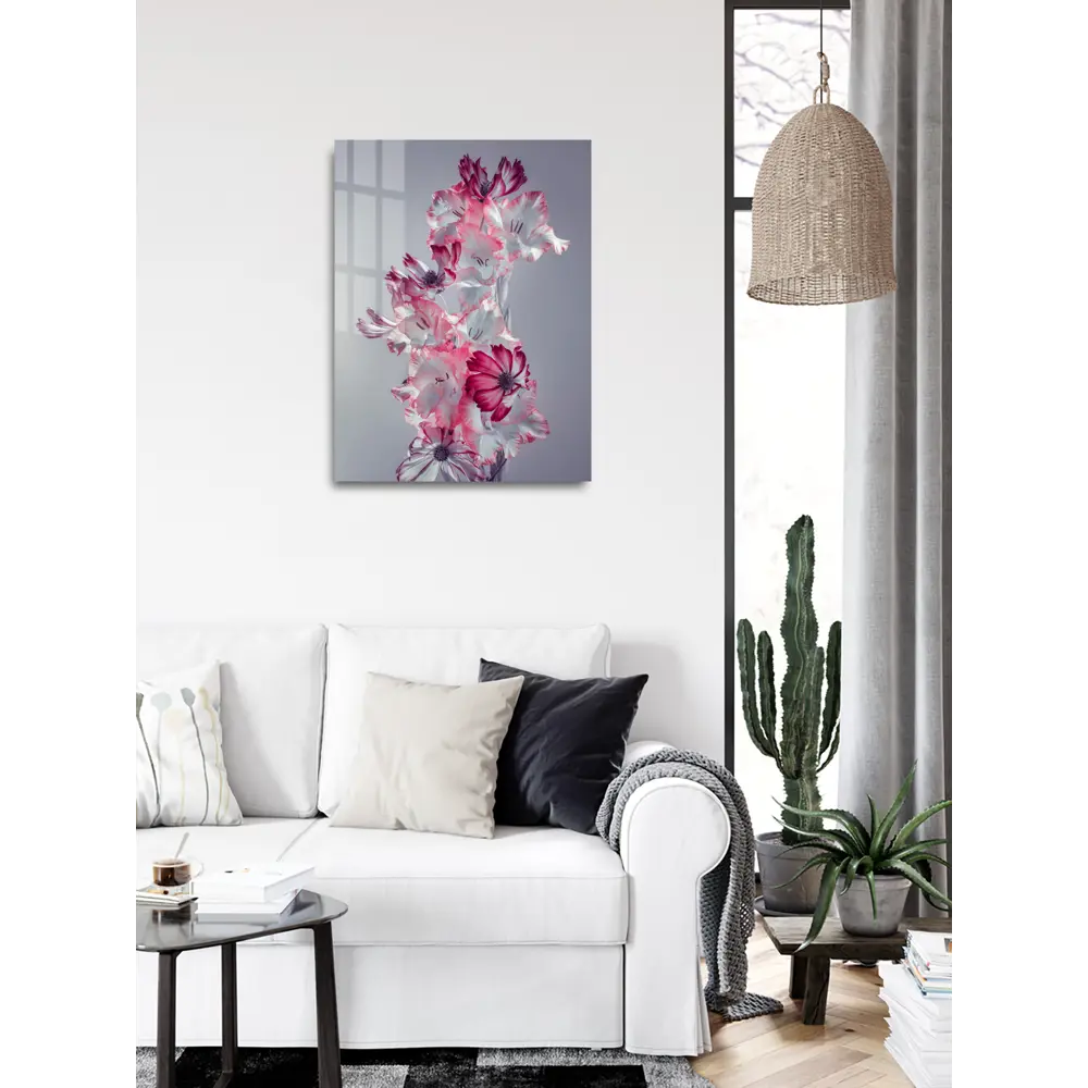 Картина на стекле "Цветы серые" 60x80 см 82924204 STLM-2030688 ARTABOSKO  - Вид №4