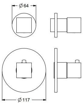 GUGLIELMI Смеситель для душа встраиваемый термостатический Gq Fiin00969 - Вид №2