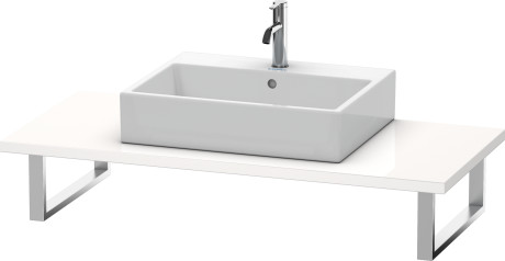 BR106C04949 Консоль для накладных раковин и встраиваемых умывальников, Толщина консоли 30 мм Brioso #BR106C 550 мм Графит матовый, декор Duravit - Вид №1
