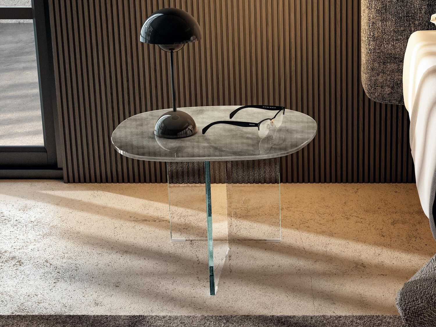 Стеклянный журнальный столик / тумбочка Lago PLEASURE 1417 - 1418 - 1419 ARCH-00148090