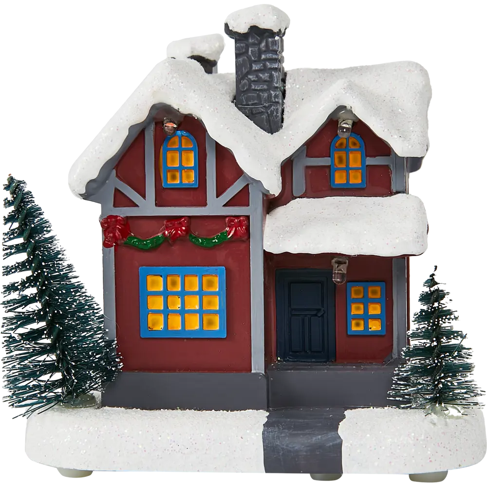 87547201 Композиция новогодняя светодиодная Новогодний домик 9см STLM-0954768 Santreyd  - Вид №3