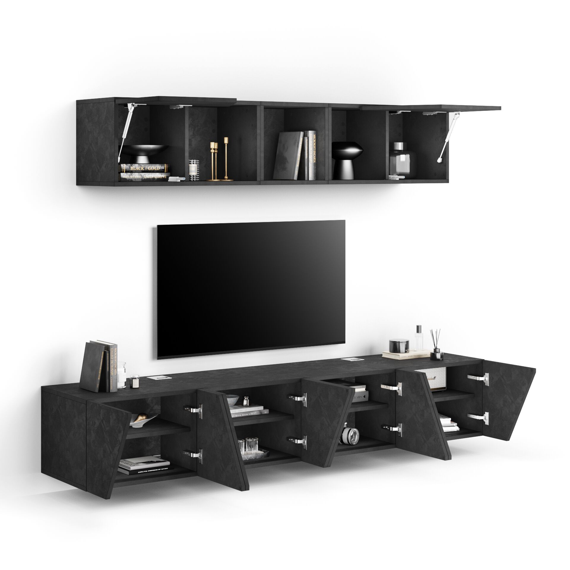 Модульная стена установила оборудованную стену в меламинированном Mobili Fiver EMMA ARCH-00091039 - Вид №41