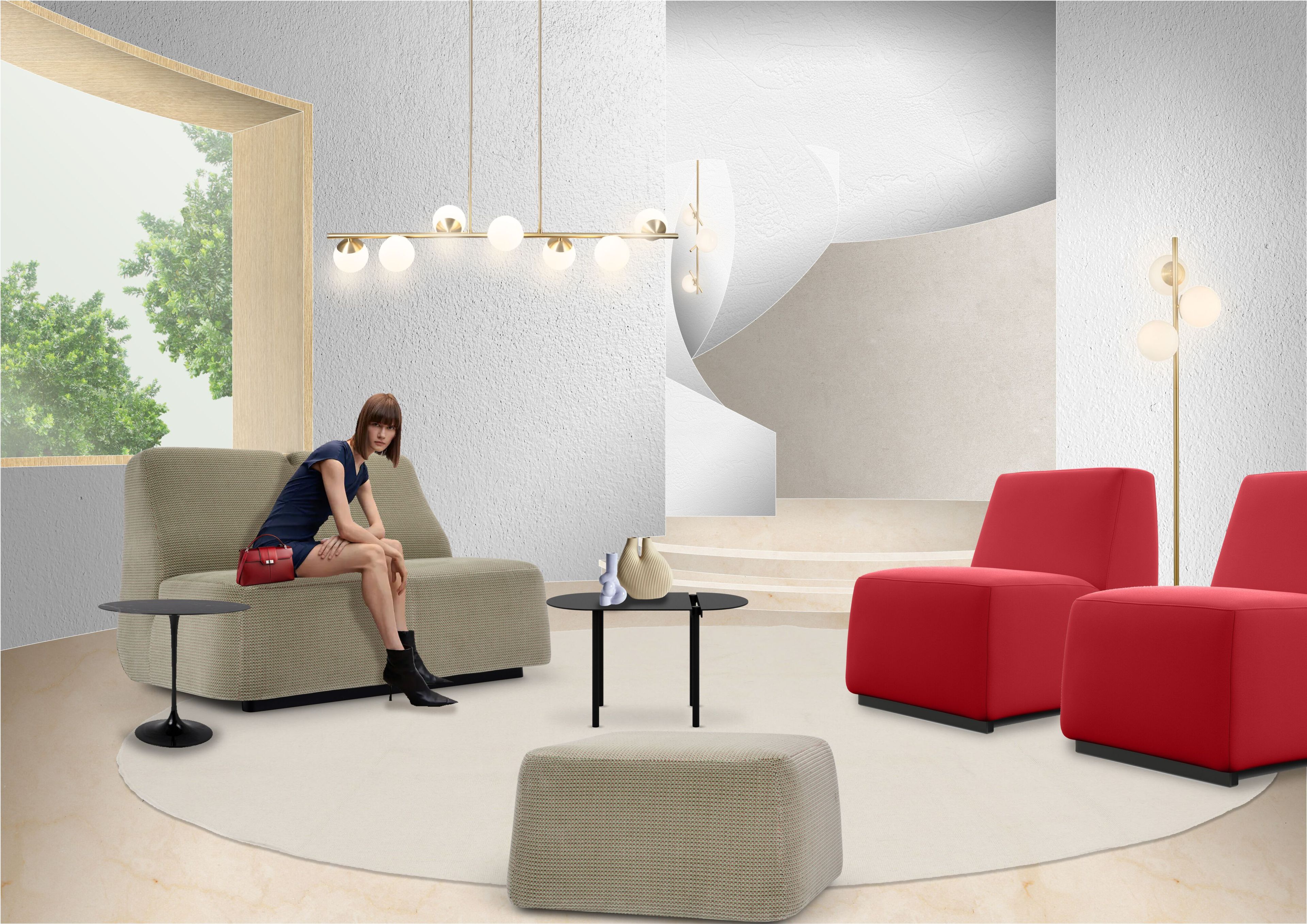 Ткань диван Adrenalina обнаженная ARCH-00039315 - Вид №7