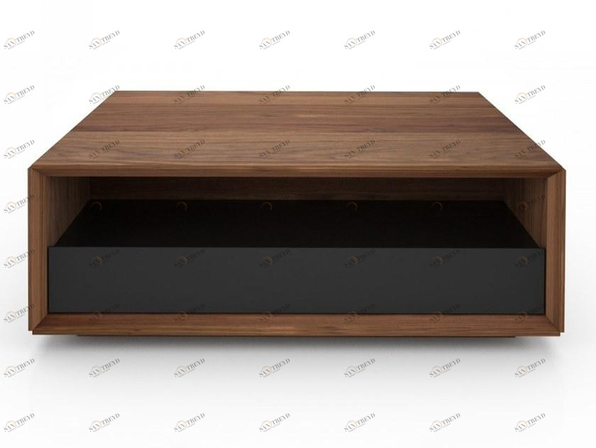 Huppé Прямоугольный журнальный столик из орехового дерева со встроенным ящиком Edward 2071/3/6/7 HUPPE