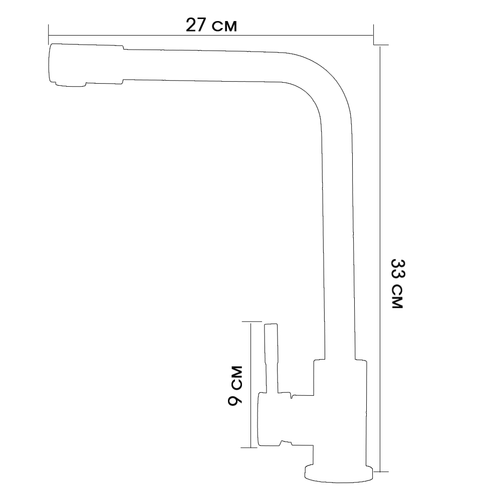 RD6703 Смеситель для кухни черный Raiber  - Вид №3