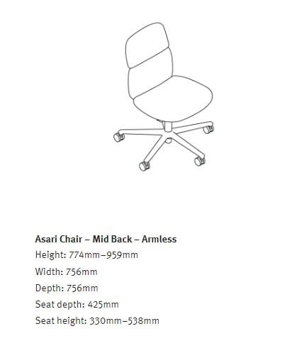 Тканевый поворотный операционный стул Herman Miller Asari ARCH-00025490 - Вид №5