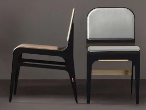 GABRIEL SCOTT Стул из стали с подставкой для ног Bardot