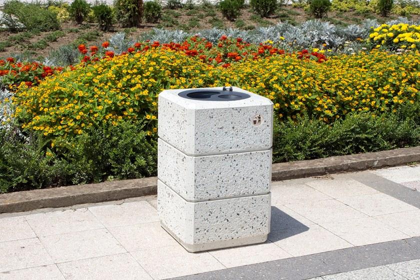 ENCHO ENCHEV - ETE Бетонный мусорный бак с крышкой для улицы  72  - Вид №2