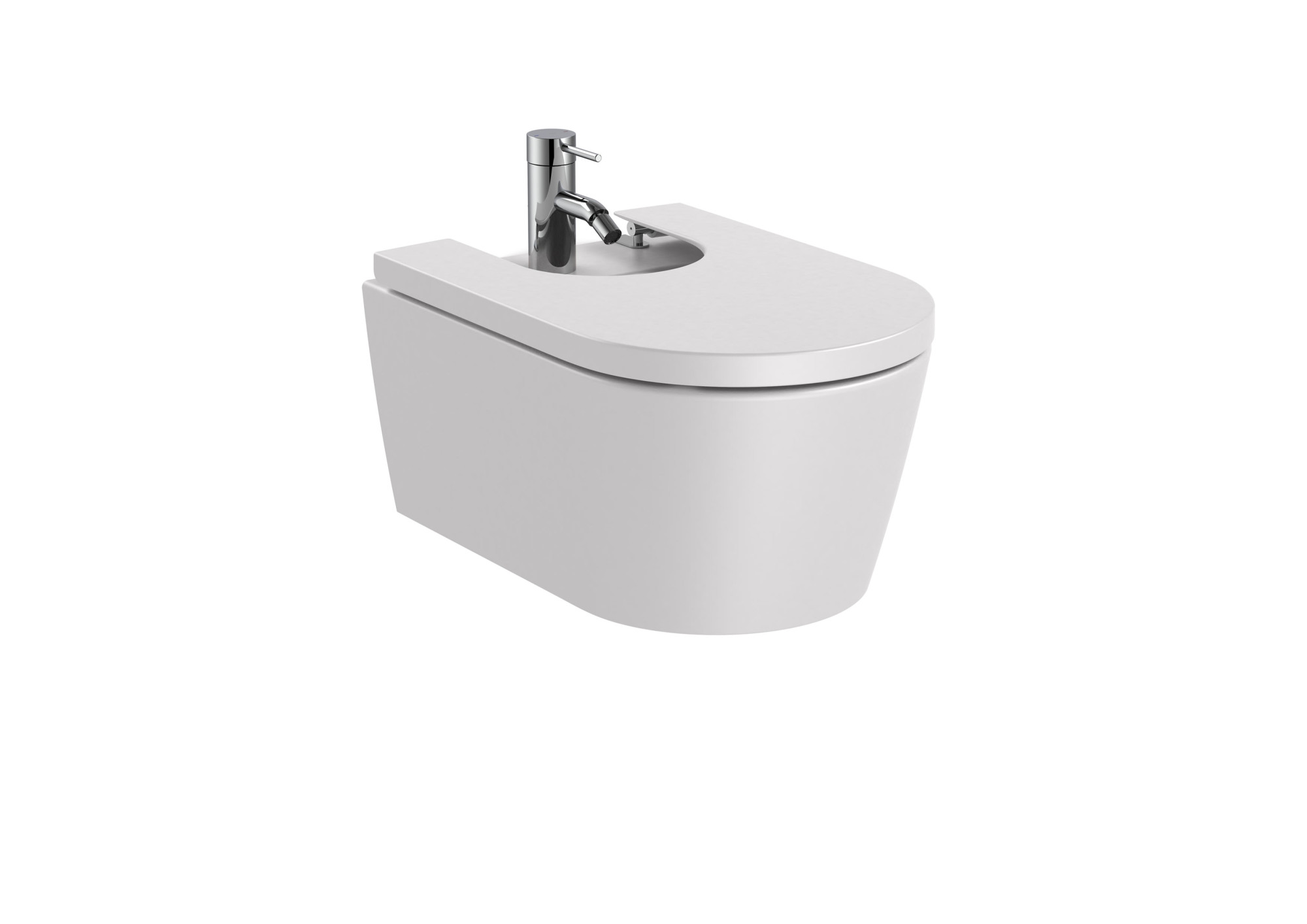 AZ57522630 ROUND - Биде настенное с плавно закрывающейся крышкой ROCA Inspira 