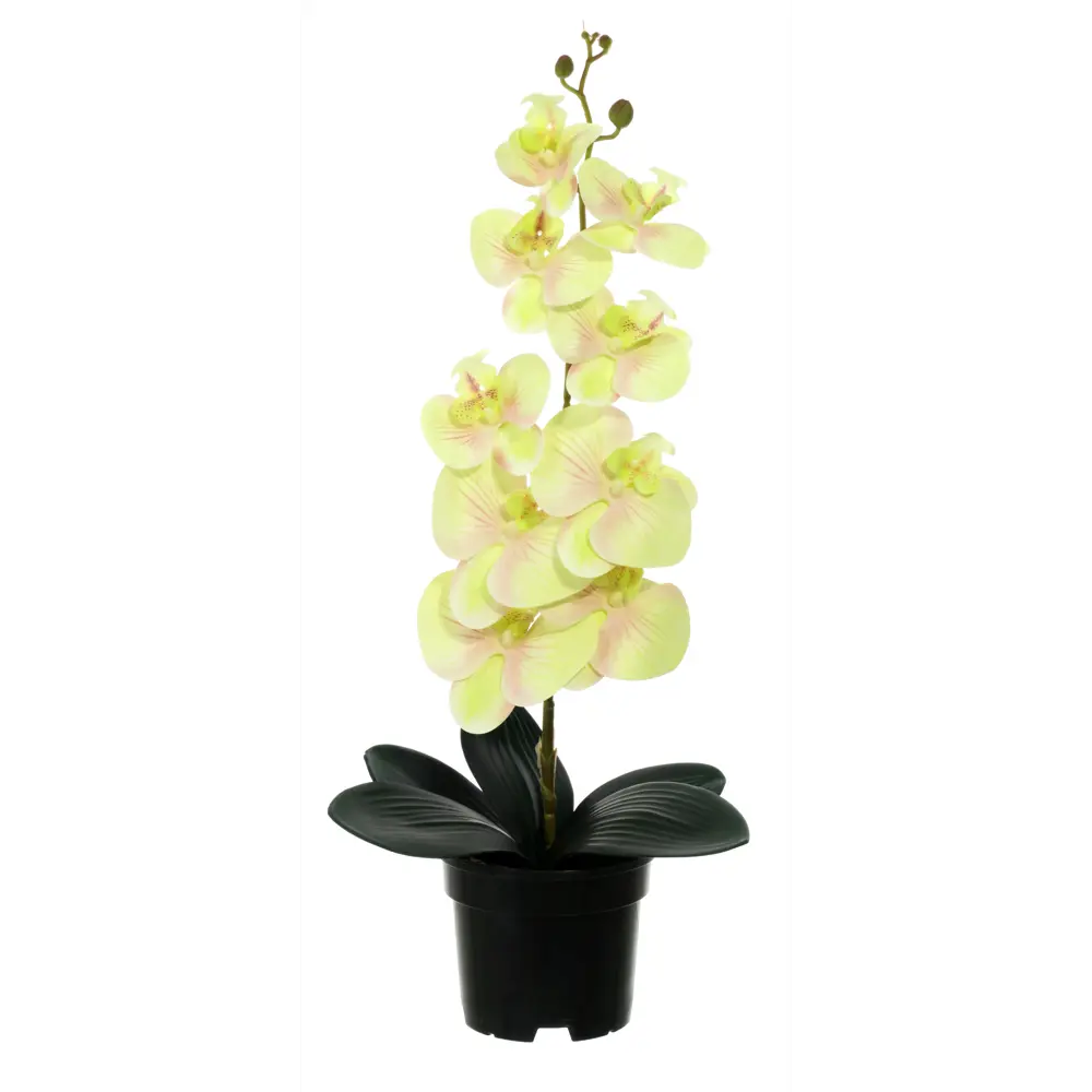 89356246 Искусственное растение в горшке орхидея h50 см цвет желтый STLM-0964339 Santreyd  - Вид №1