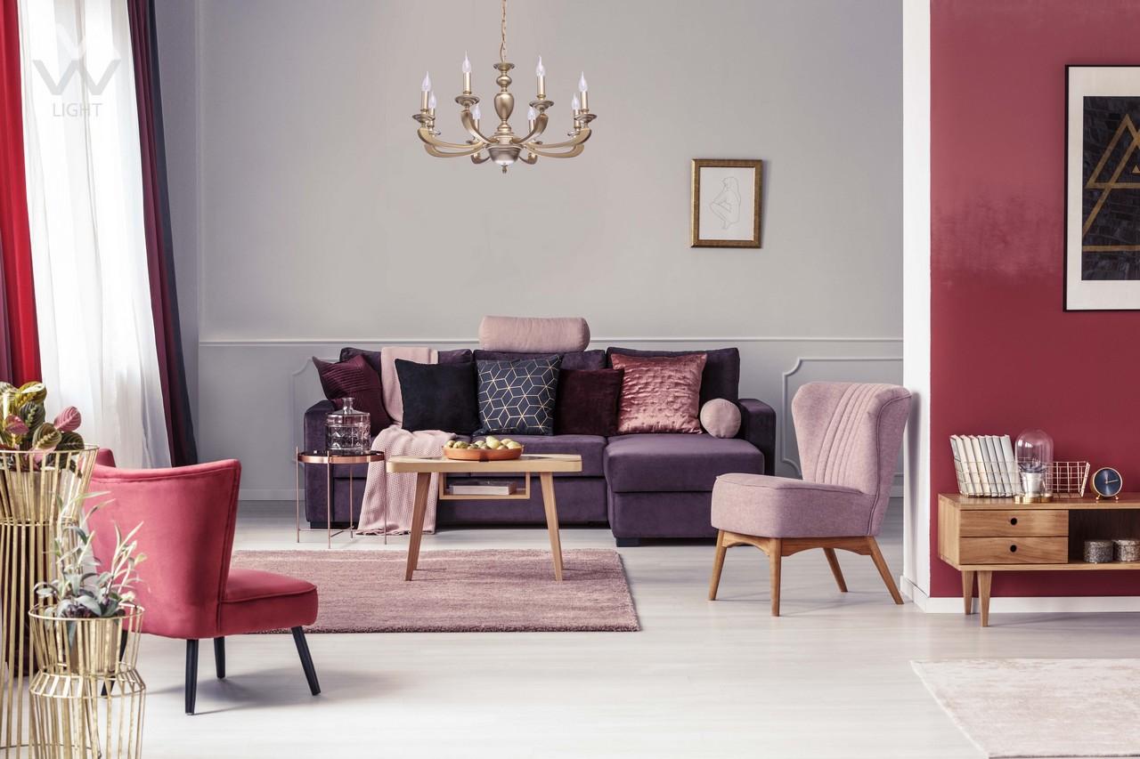 Подвесная люстра MW-Light Дэль Рей 4 700010908 MW-LIGHT ДИЗАЙНЕРСКИЕ, ДЭЛЬ РЕЙ 187443 Золотой  - Вид №1