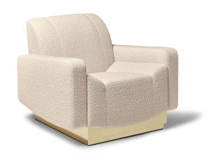 Шерстяное кресло с подлокотниками