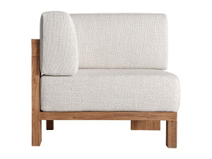 Угловое садовое кресло из ткани и дерева