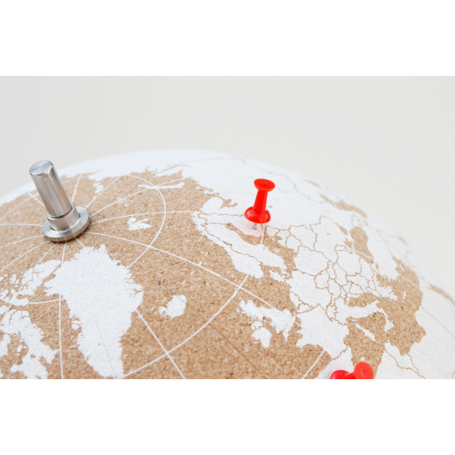 SK CORKGLOBE5 Глобус cork globe, белый, D25 см Suck UK  - Вид №1