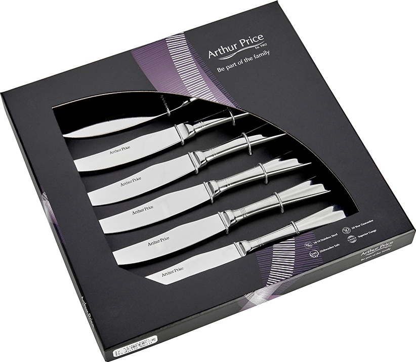 10602161 Arthur Price Набор ножей для стейка Arthur Price "Рэттейл", 6шт, п/к Сталь 18/10 