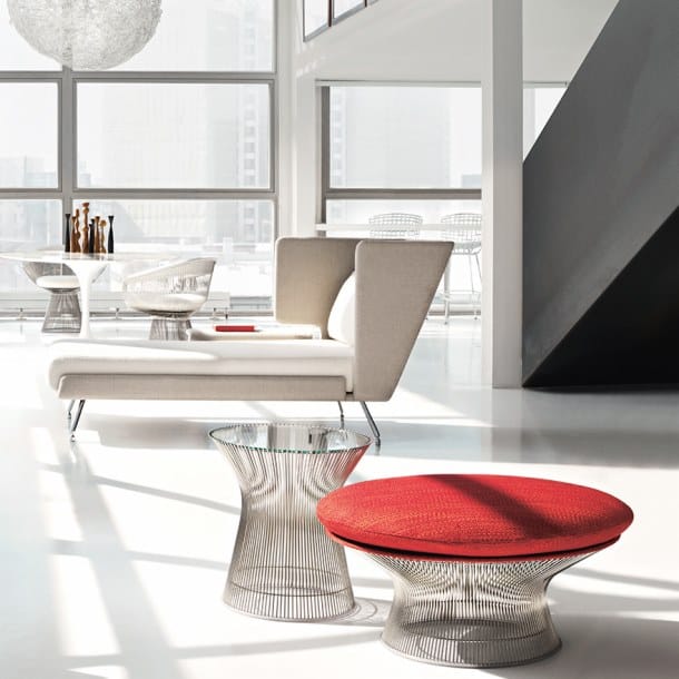 Мягкая подставка для ног из стали и ткани Knoll Platner ARCH-00019661 - Вид №1