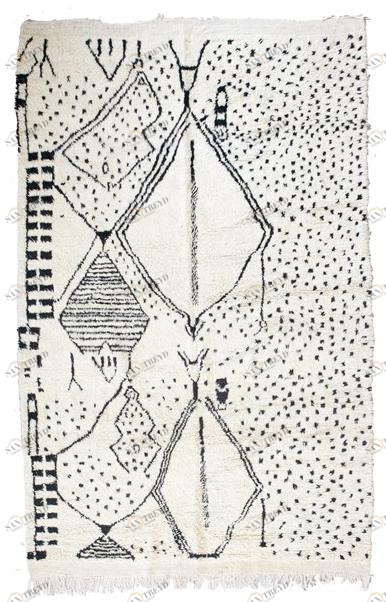 AFOLKI Прямоугольный шерстяной коврик с рисунком Beni ourain Taa1269be