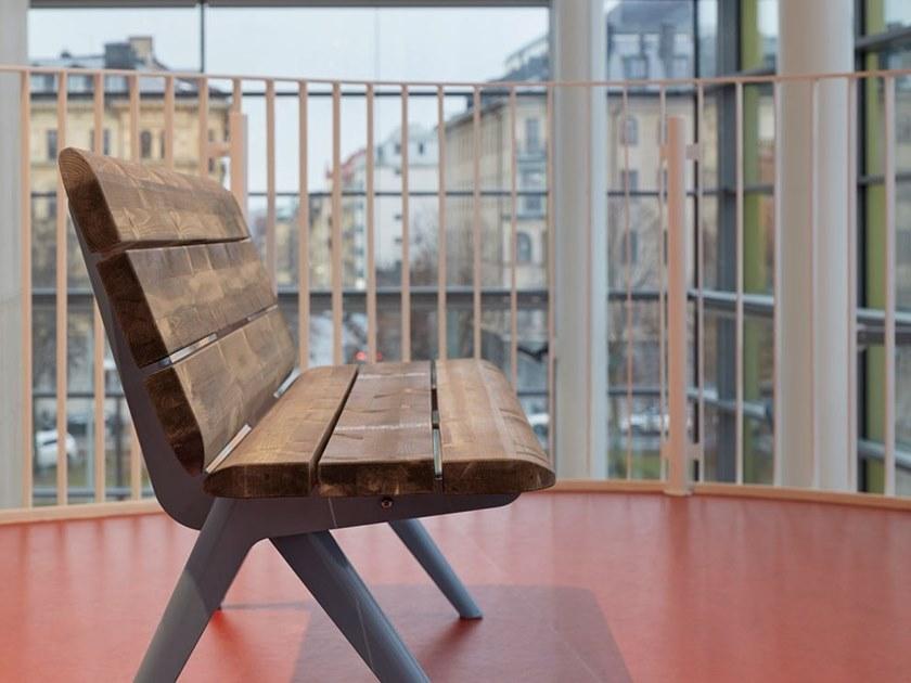 VESTRE Скамья из стали и дерева со спинкой Nunu sun-id-1460879 - Вид №6