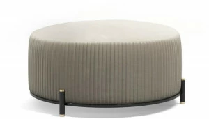 Capital Collection Пуф из круглой ткани с обивкой