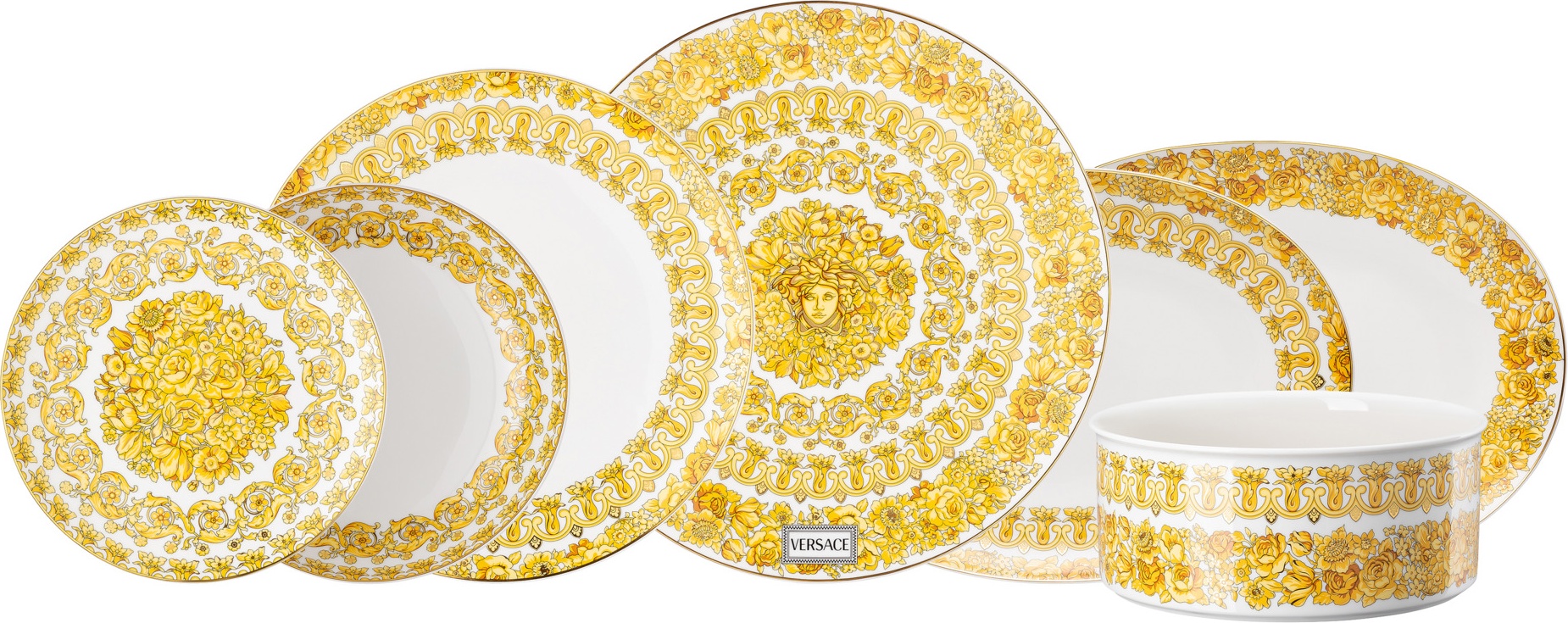 10661001 Rosenthal Versace Сервиз столовый Rosenthal Versace Медуза Рапсодия на 6 персон 27 предметов, фарфор Фарфор 
