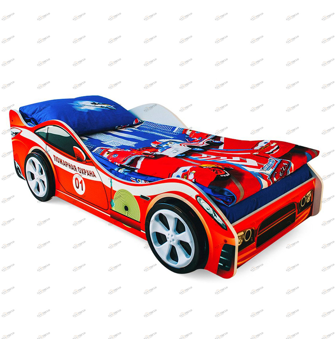 Детская кровать-машина "Пожарная охрана" БЕЛЬМАРКО  326747 Красный Santreyd 