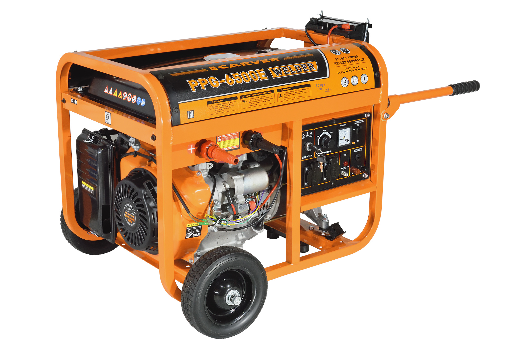 Электрогенератор   бензиновый Carver PPG-6500E WELDER 9100267 STDN-0038870