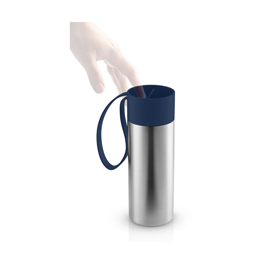 EVA SOLO 567455 Термос To Go, 350 мл, тёмно-синий Нержавеющая сталь, силикон, пластик  - Вид №1