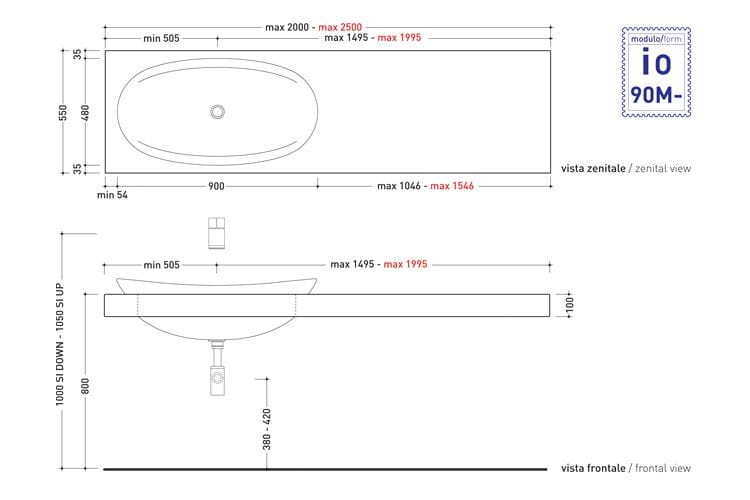Двойная столешница для умывальника Ceramica Flaminia ARCH-00035641 - Вид №5