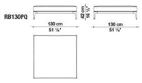 B&B Italia Outdoor Прямоугольный садовый пуф из ткани Ribes sun-id-1366097 - Вид №3